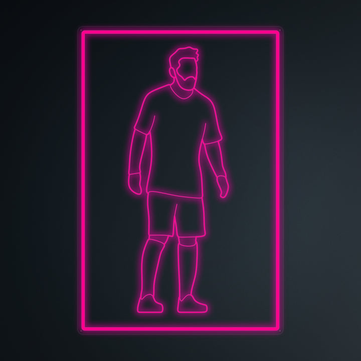 "Voetballer 10 Sport" Miniatuur Neonbord
