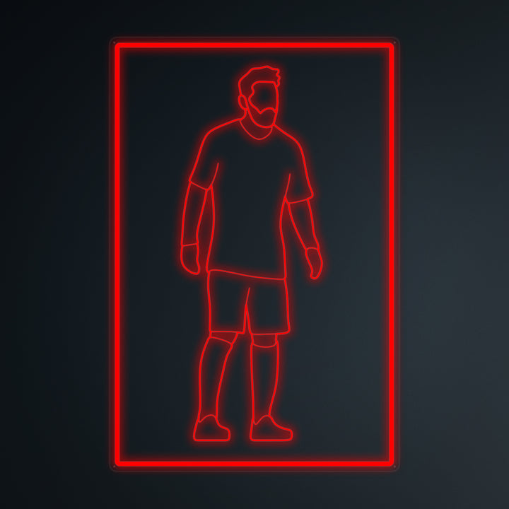 "Voetballer 10 Sport" Miniatuur Neonbord
