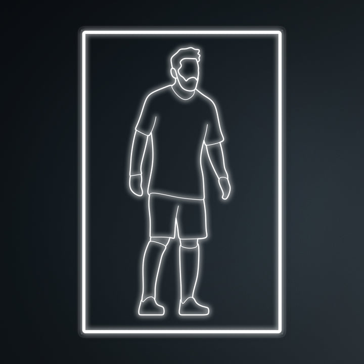 "Voetballer 10 Sport" Miniatuur Neonbord