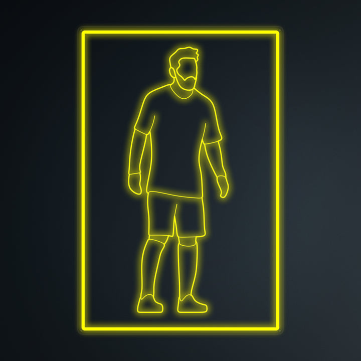 "Voetballer 10 Sport" Miniatuur Neonbord