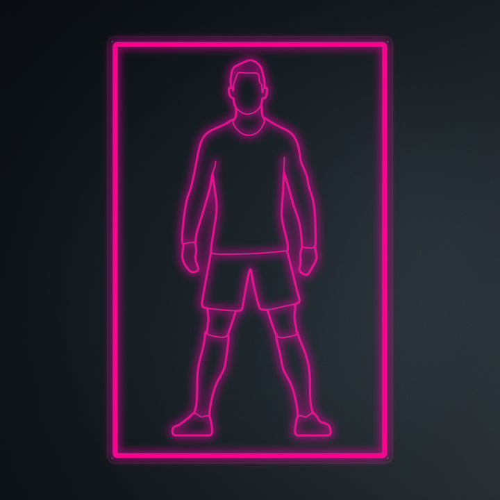"Voetballer 7 Sport" Miniatuur Neonbord