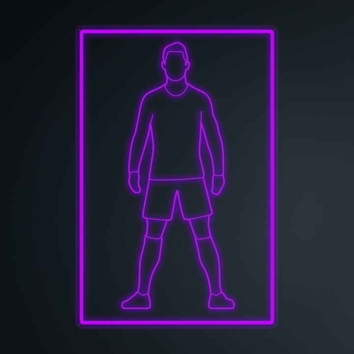 "Voetballer 7 Sport" Miniatuur Neonbord
