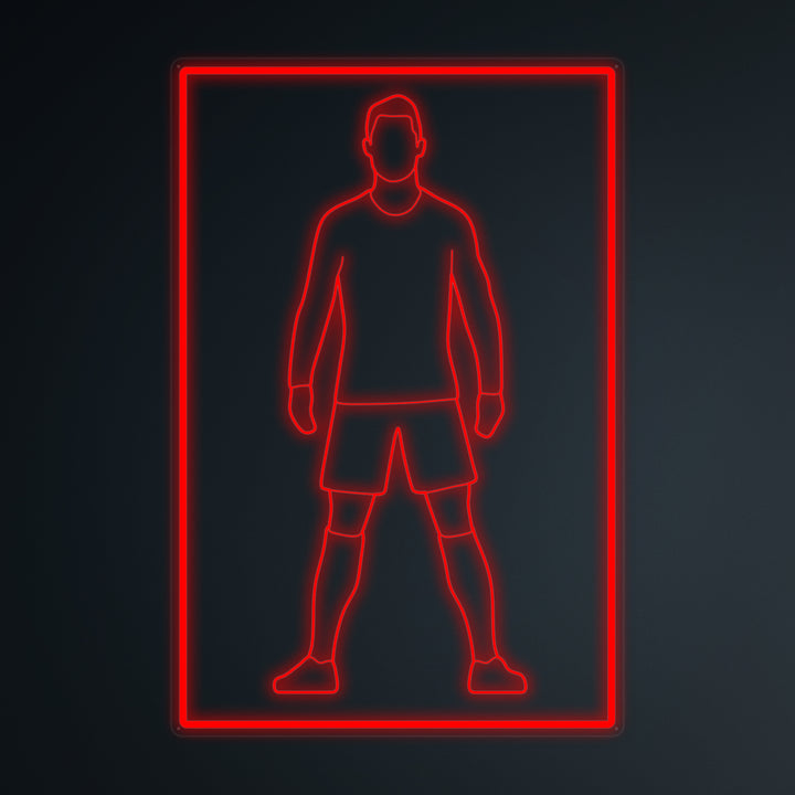 "Voetballer 7 Sport" Miniatuur Neonbord
