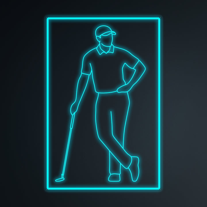 "Voor Golfspeler" Miniatuur Neonbord