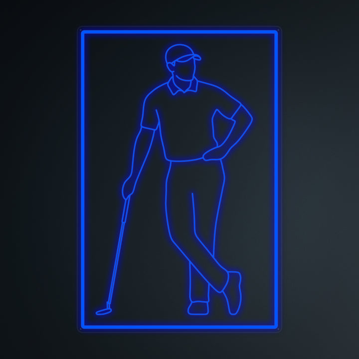 "Voor Golfspeler" Miniatuur Neonbord