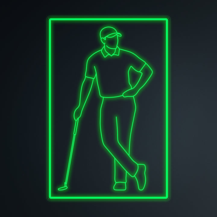 "Voor Golfspeler" Miniatuur Neonbord