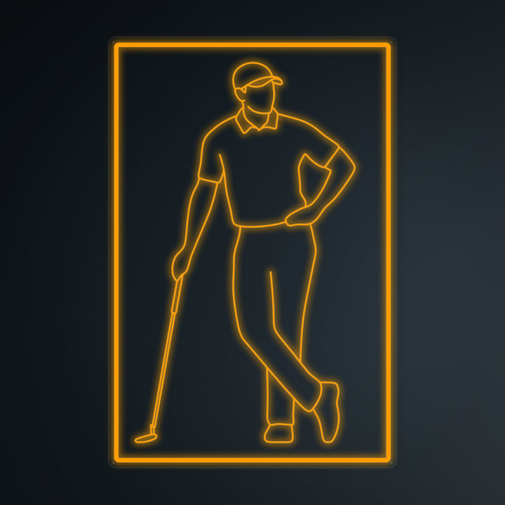 "Voor Golfspeler" Miniatuur Neonbord