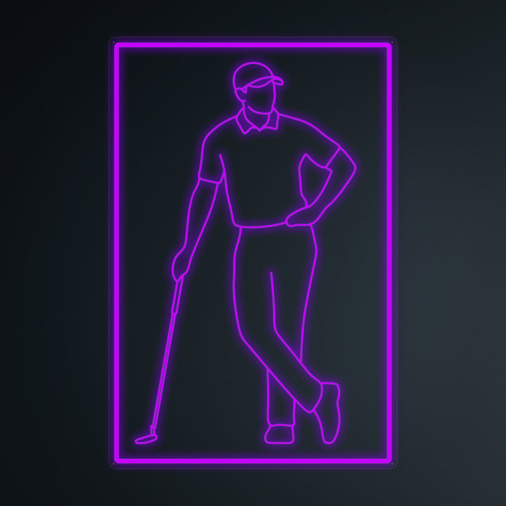 "Voor Golfspeler" Miniatuur Neonbord