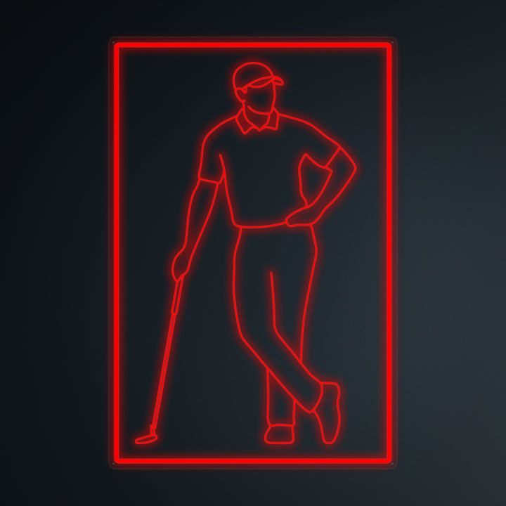 "Voor Golfspeler" Miniatuur Neonbord