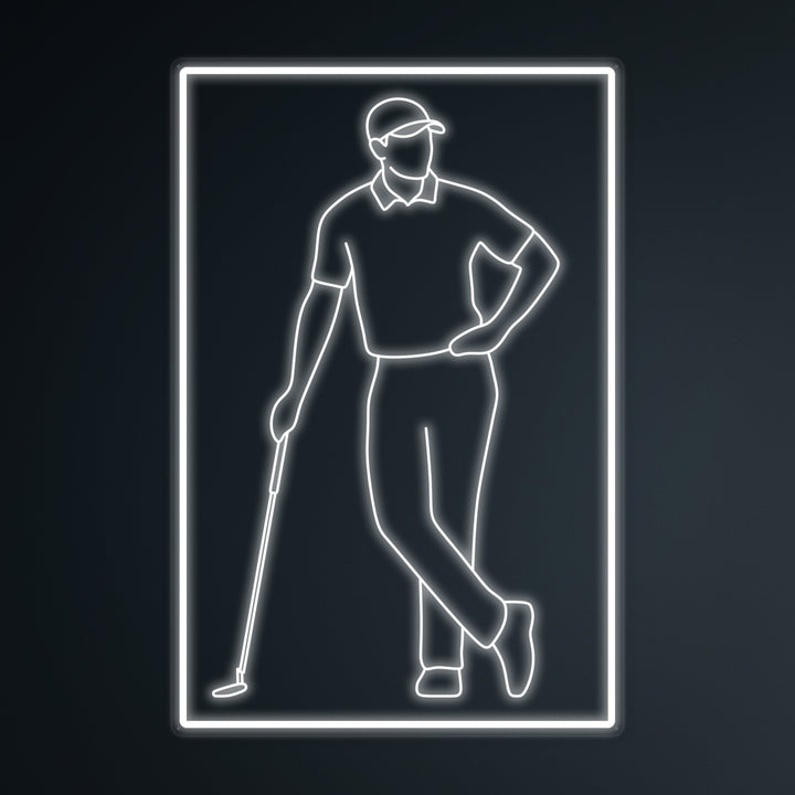 "Voor Golfspeler" Miniatuur Neonbord
