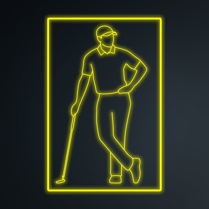 "Voor Golfspeler" Miniatuur Neonbord