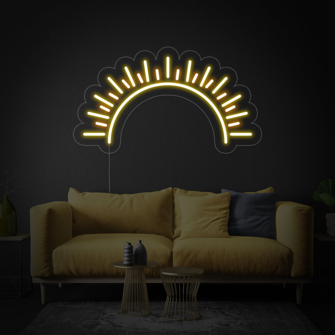 "Zon, Zonsondergang" Neon Verlichting