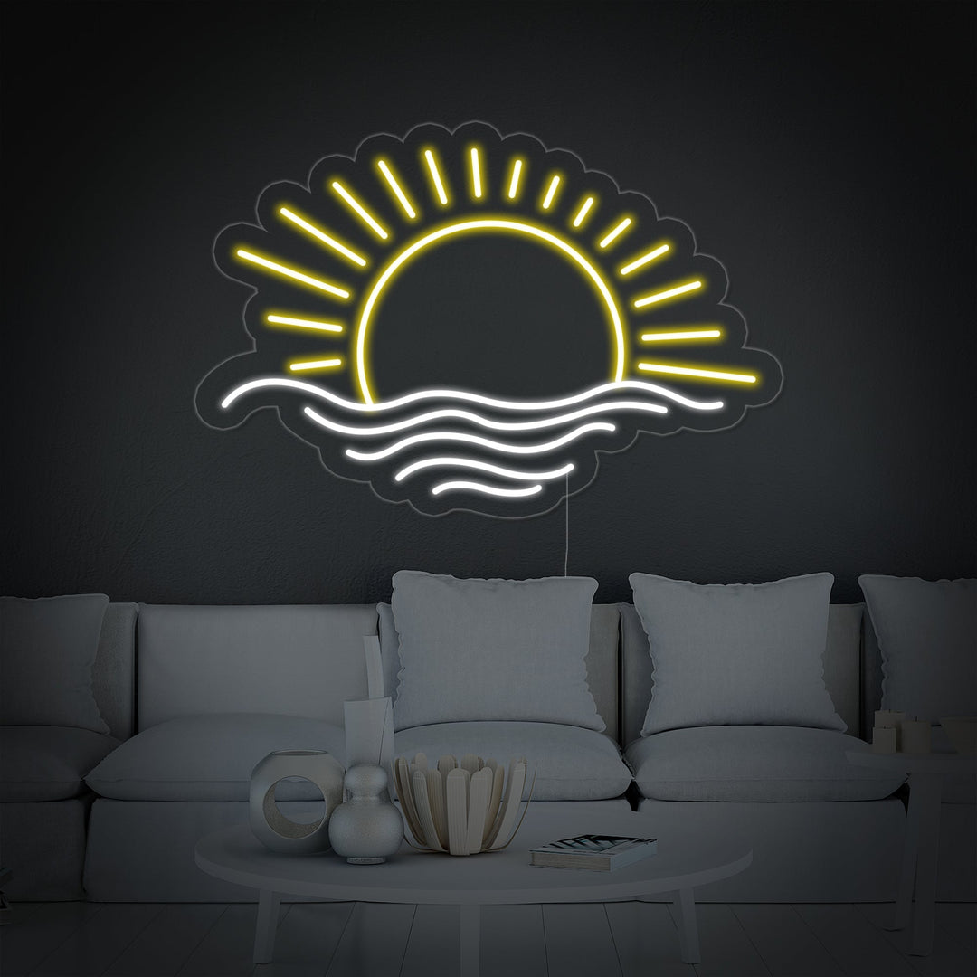 "Zonsondergang, Zee" Neon Verlichting