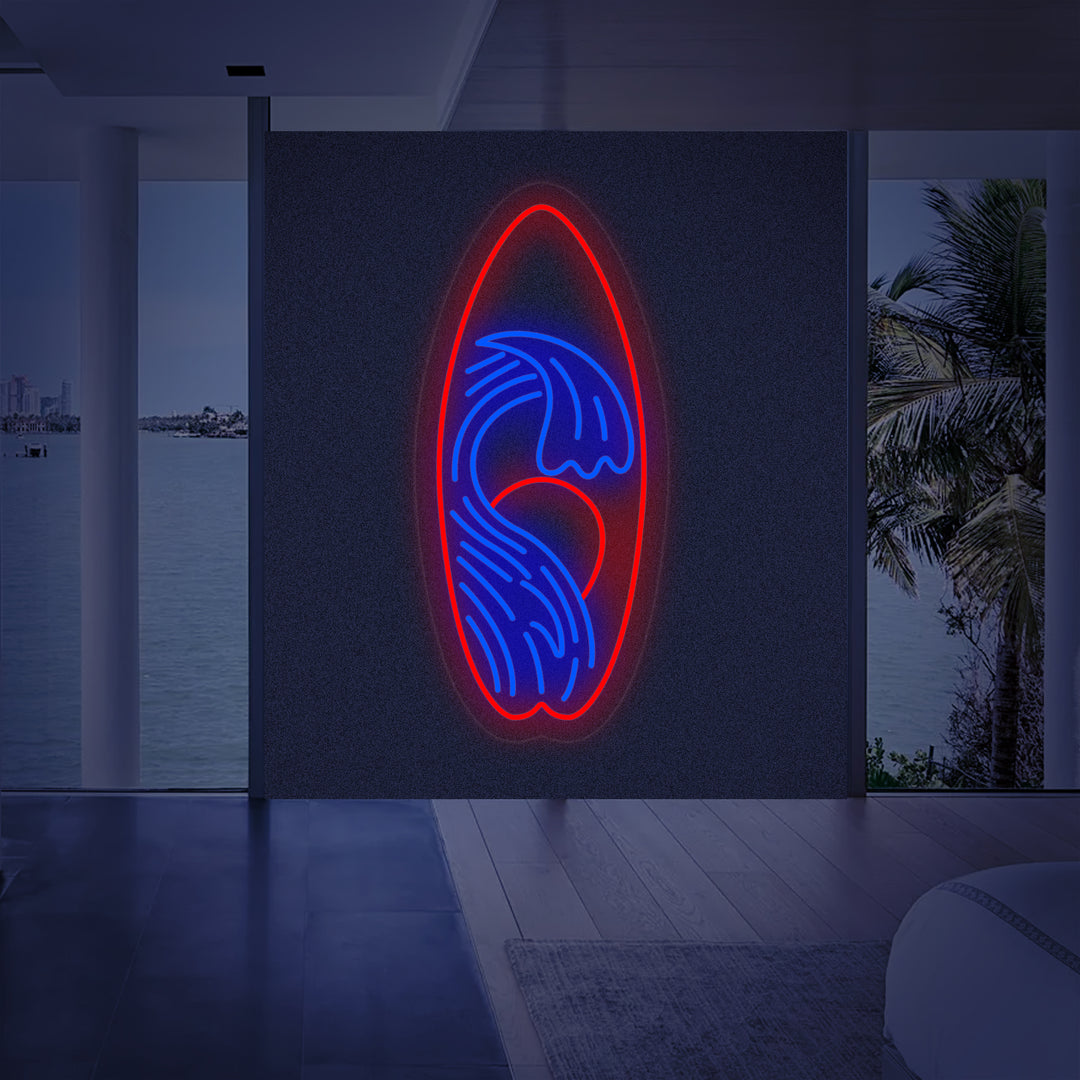 "Surfplank Sportuitrusting" Neon Verlichting
