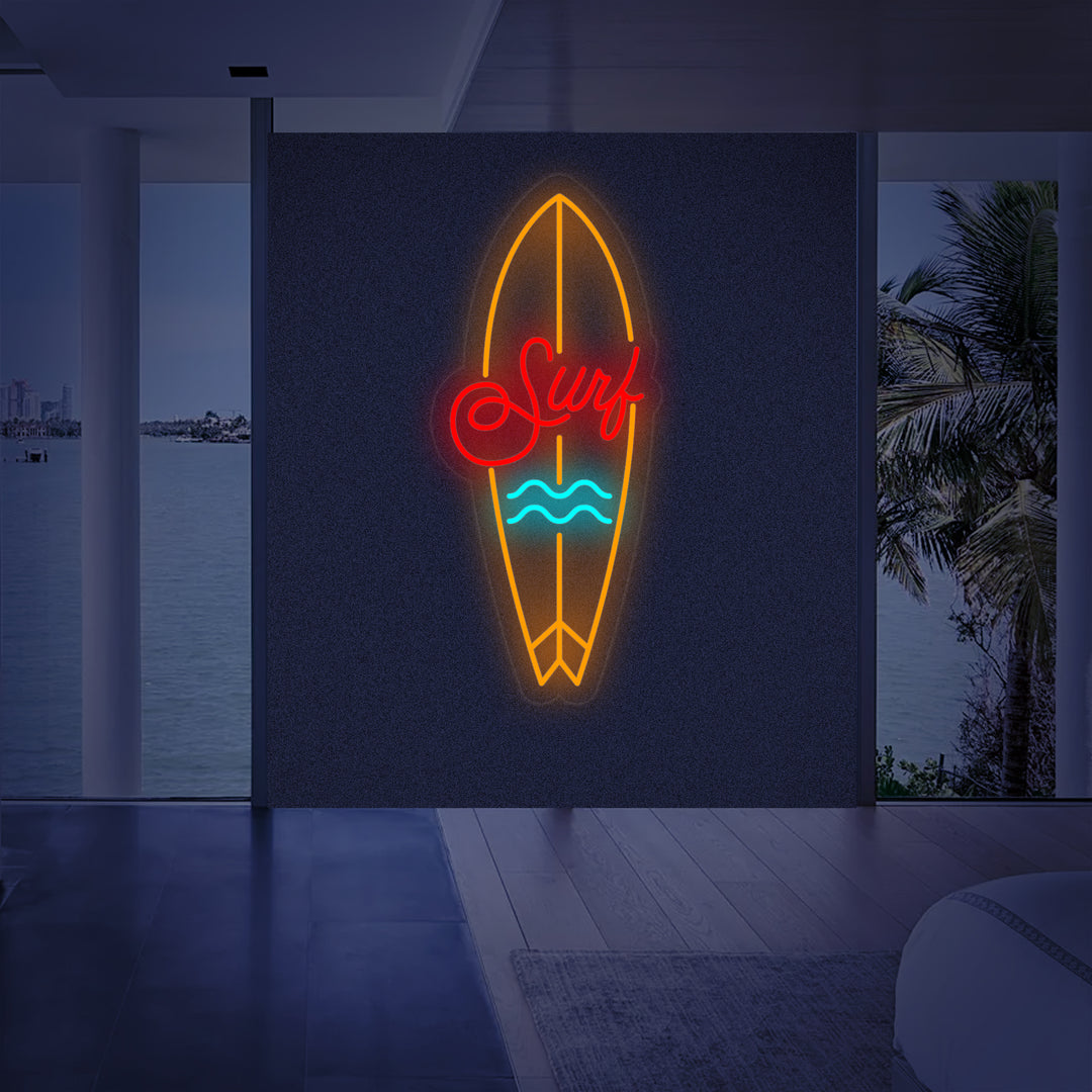 "Surfplank Sportuitrusting" Neon Verlichting