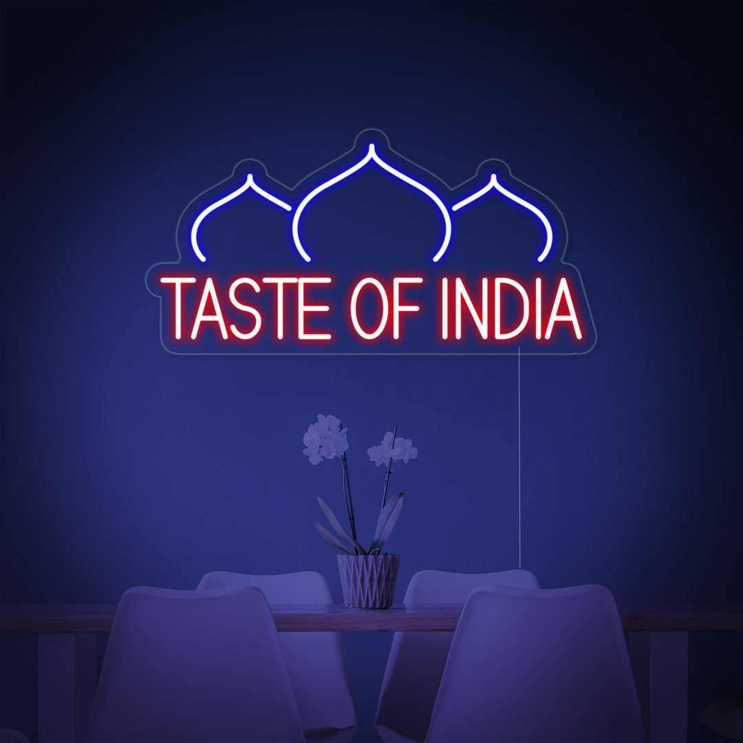 "TASTE OF INDIA, Restaurant, ui" Neon Verlichting