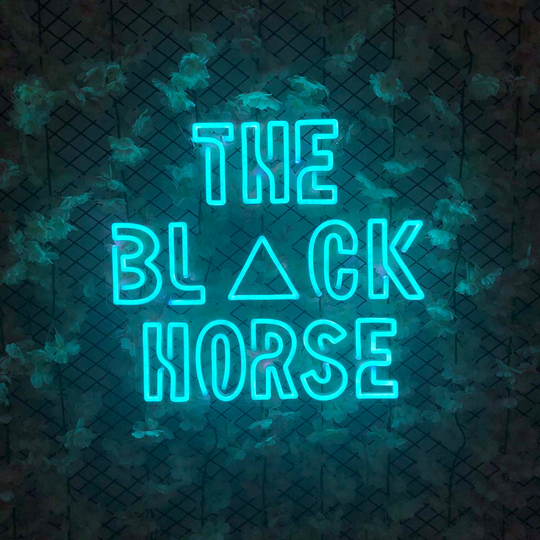 "The Black Horse" Neon Verlichting