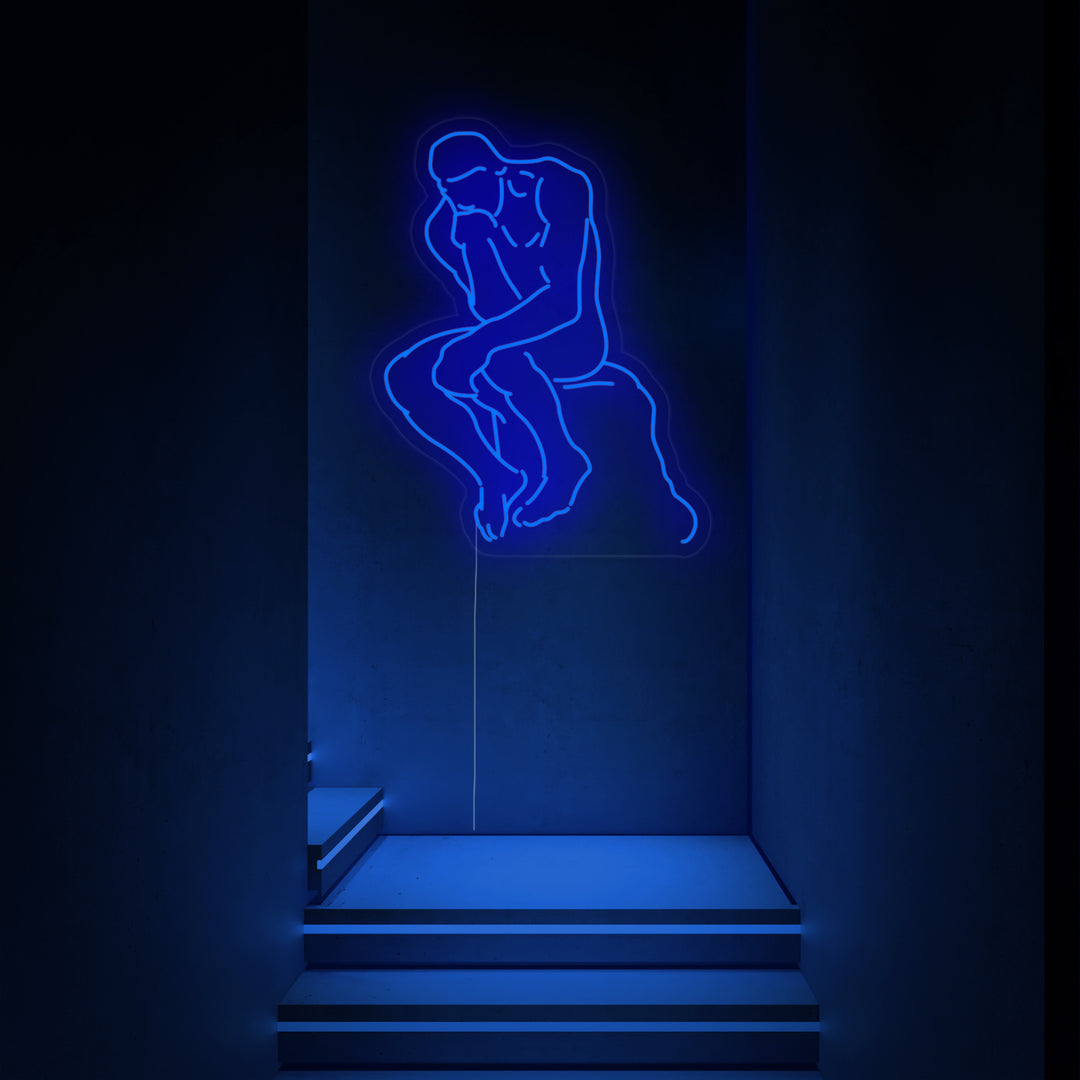 "De Denker Auguste Rodin" Neon Verlichting