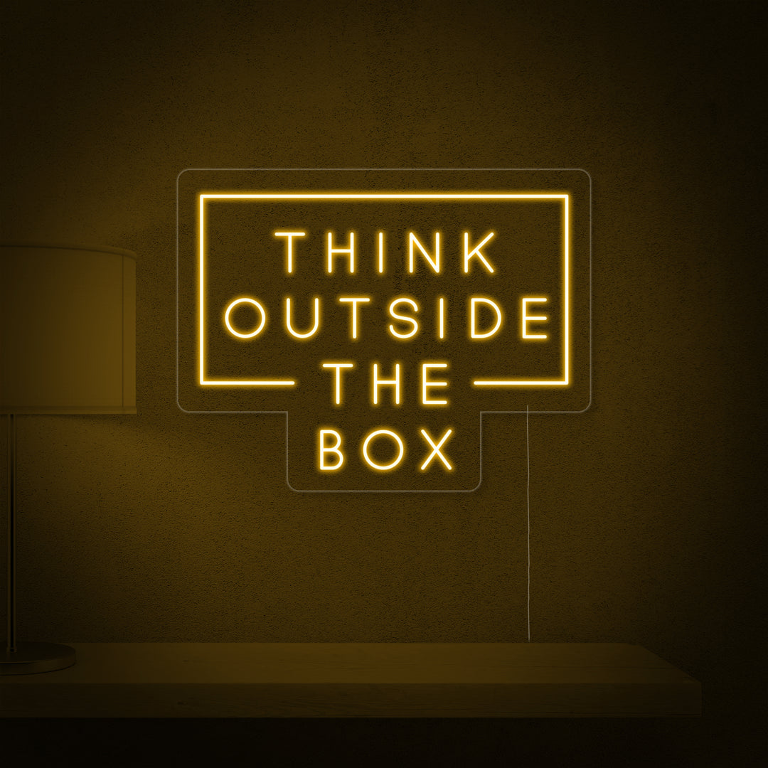 "Think Outside The Box" Neon Verlichting