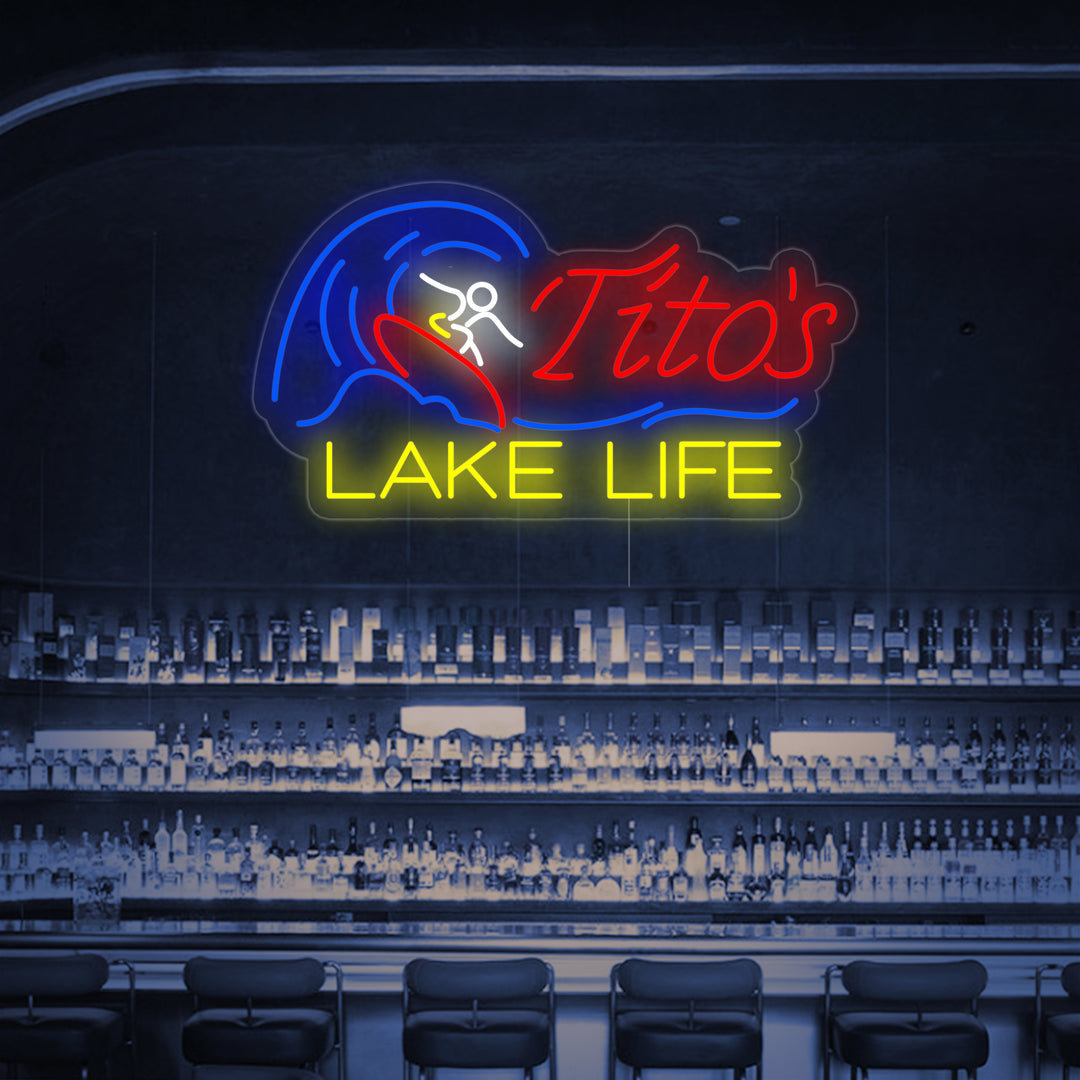 "Titos Lake Life Bierbar" Neon Verlichting