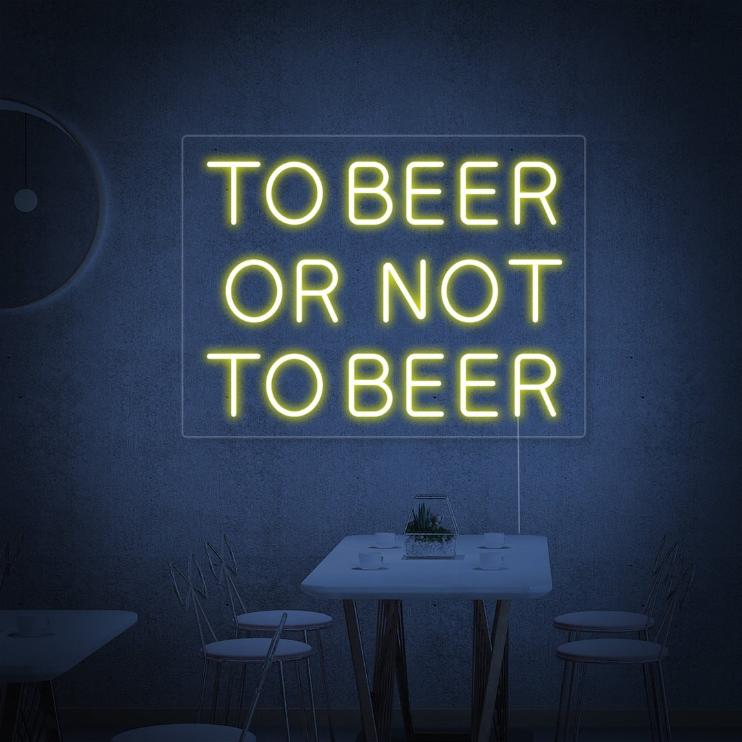 "Bierbar, To Beer Or Not To Beer" Neon Verlichting