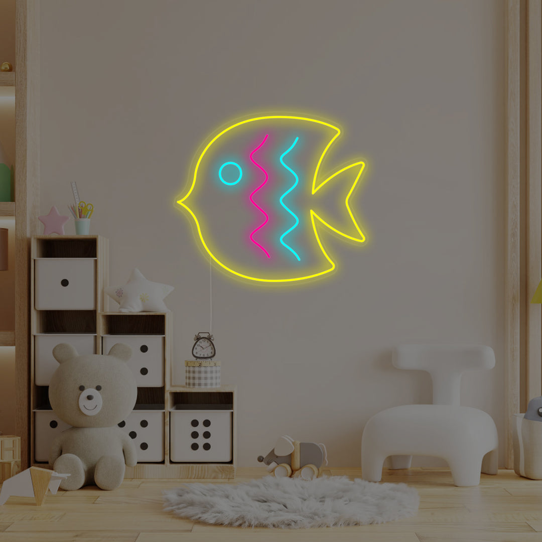 "Tropische Vis, Decor Kinderkamer" Neon Verlichting