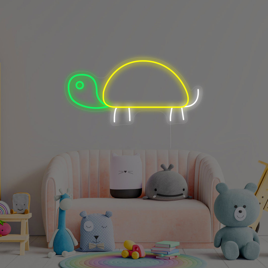"Schildpad, Decor Kinderkamer" Neon Verlichting