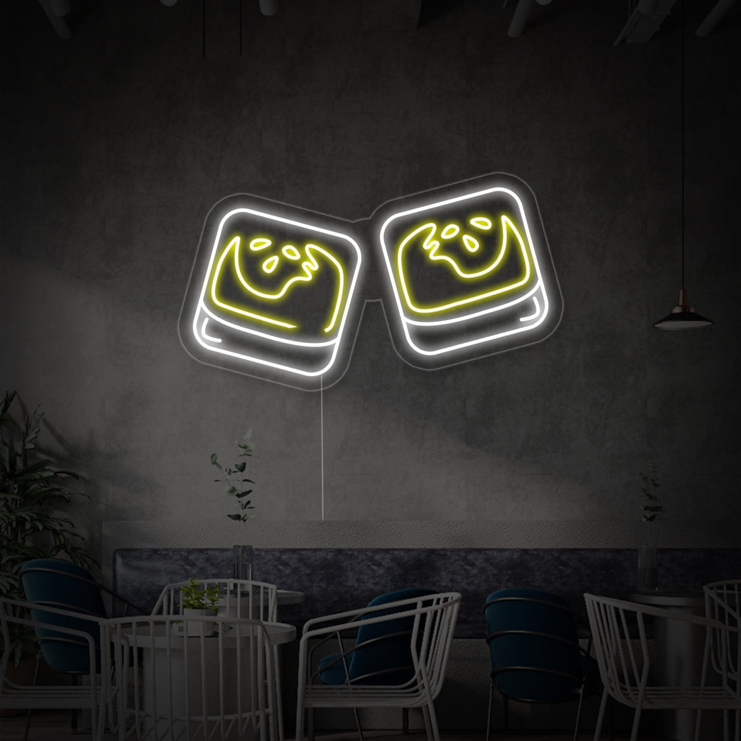 "Twee Rinkelende Scotch" Neon Verlichting