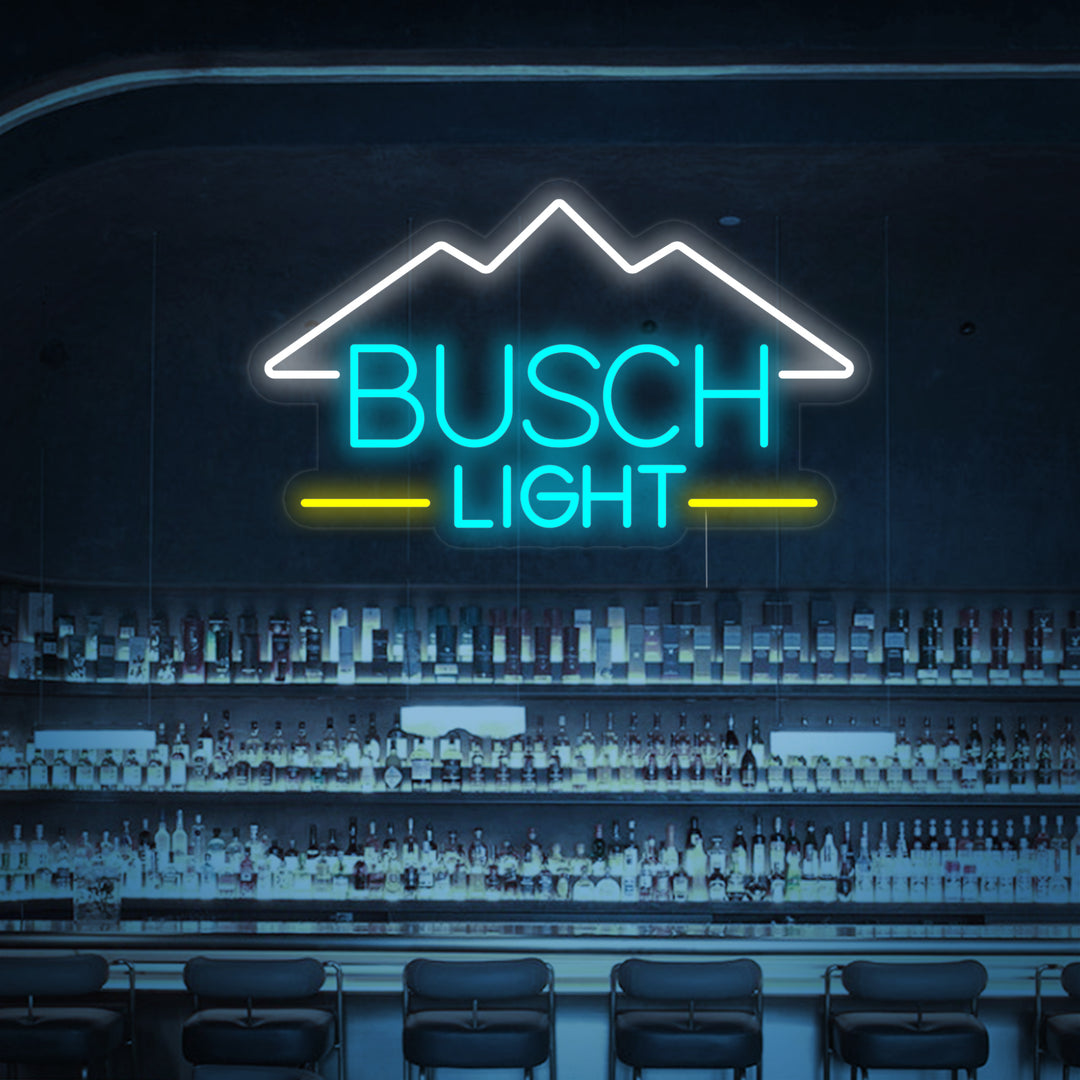 "Vintage Busch Light Bierbar" Neon Verlichting