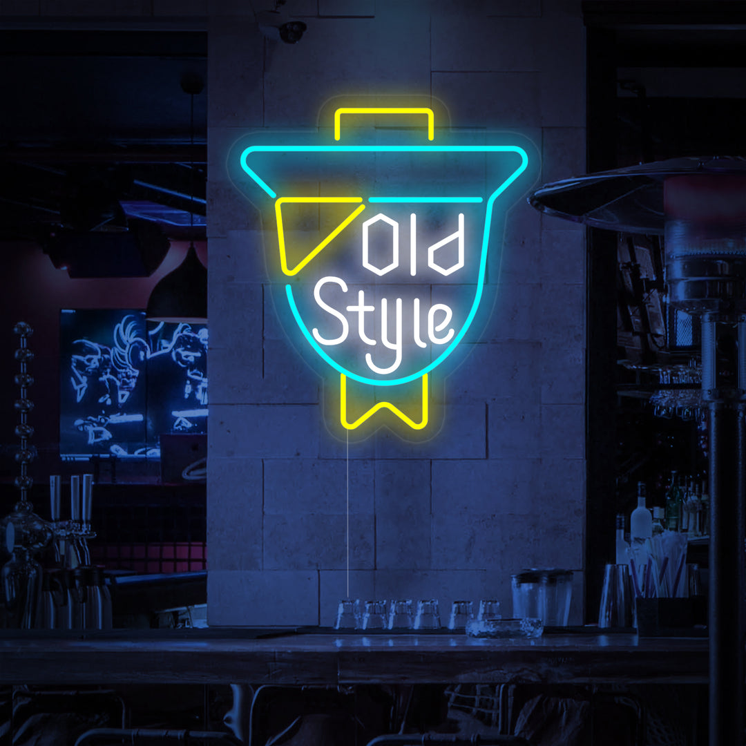 "Vintage Old Style Bierbar" Neon Verlichting