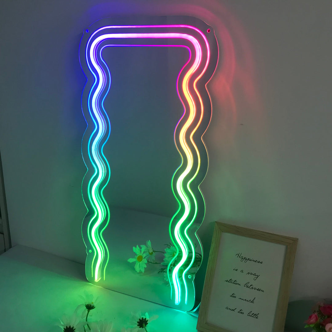 "Golvend, Dromerige Kleurverandering" Spiegel Neon Verlichting