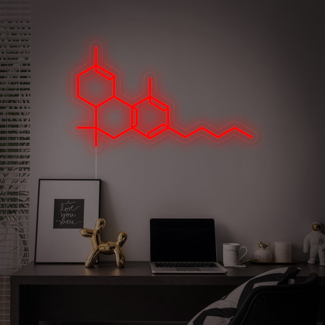 "Thc-Molecuul Van Wiet" Neon Verlichting