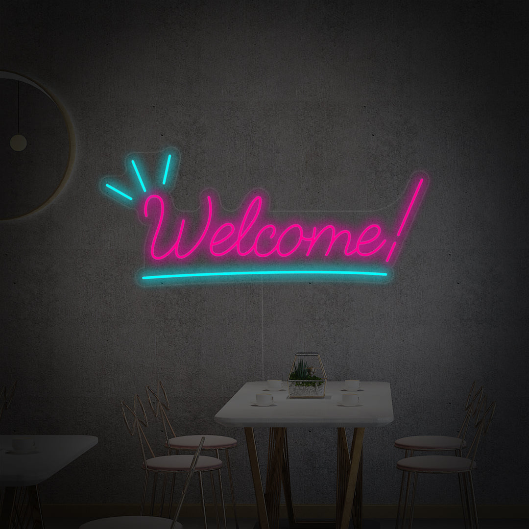 "Welcome" Neon Verlichting