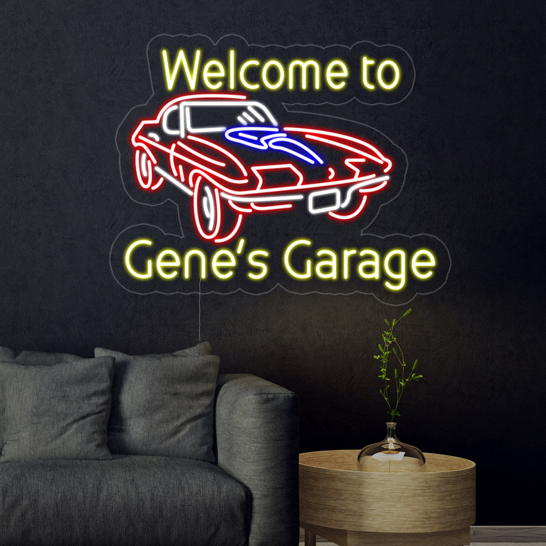 "Welcome to Genes Garage" Neon Verlichting