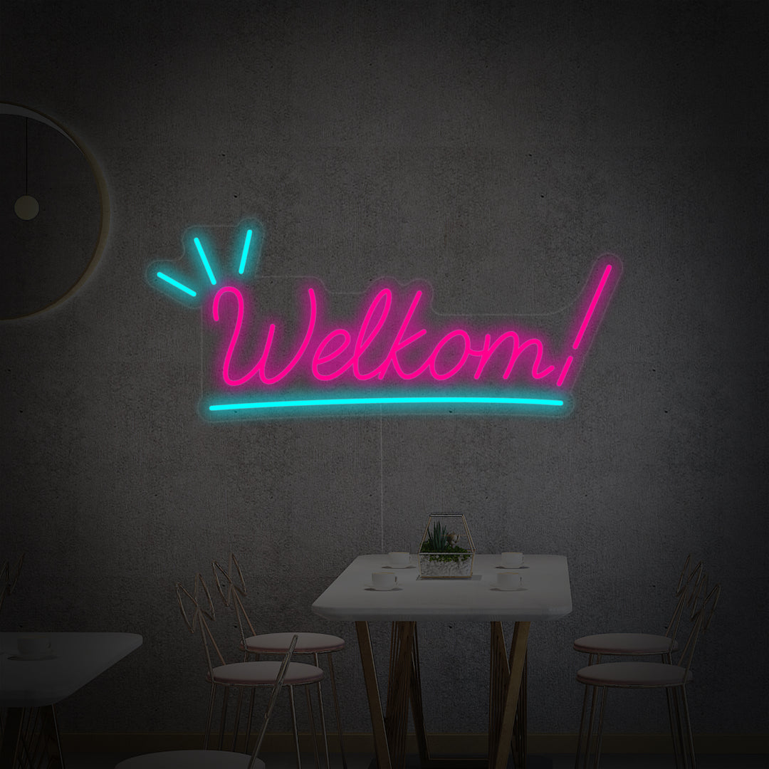 "Welkom" Neon Verlichting