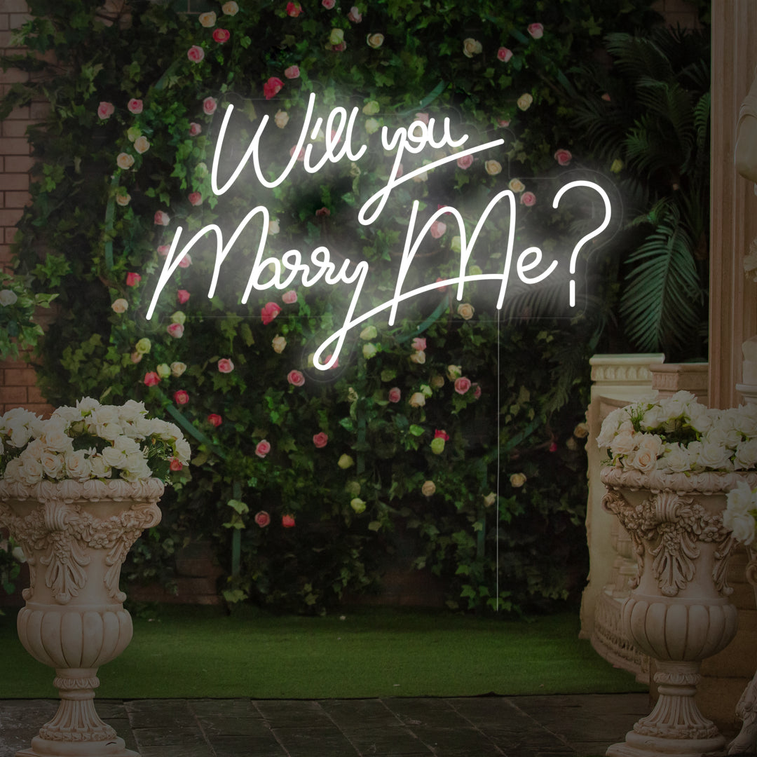 "Will You Marry Me" Neon Verlichting