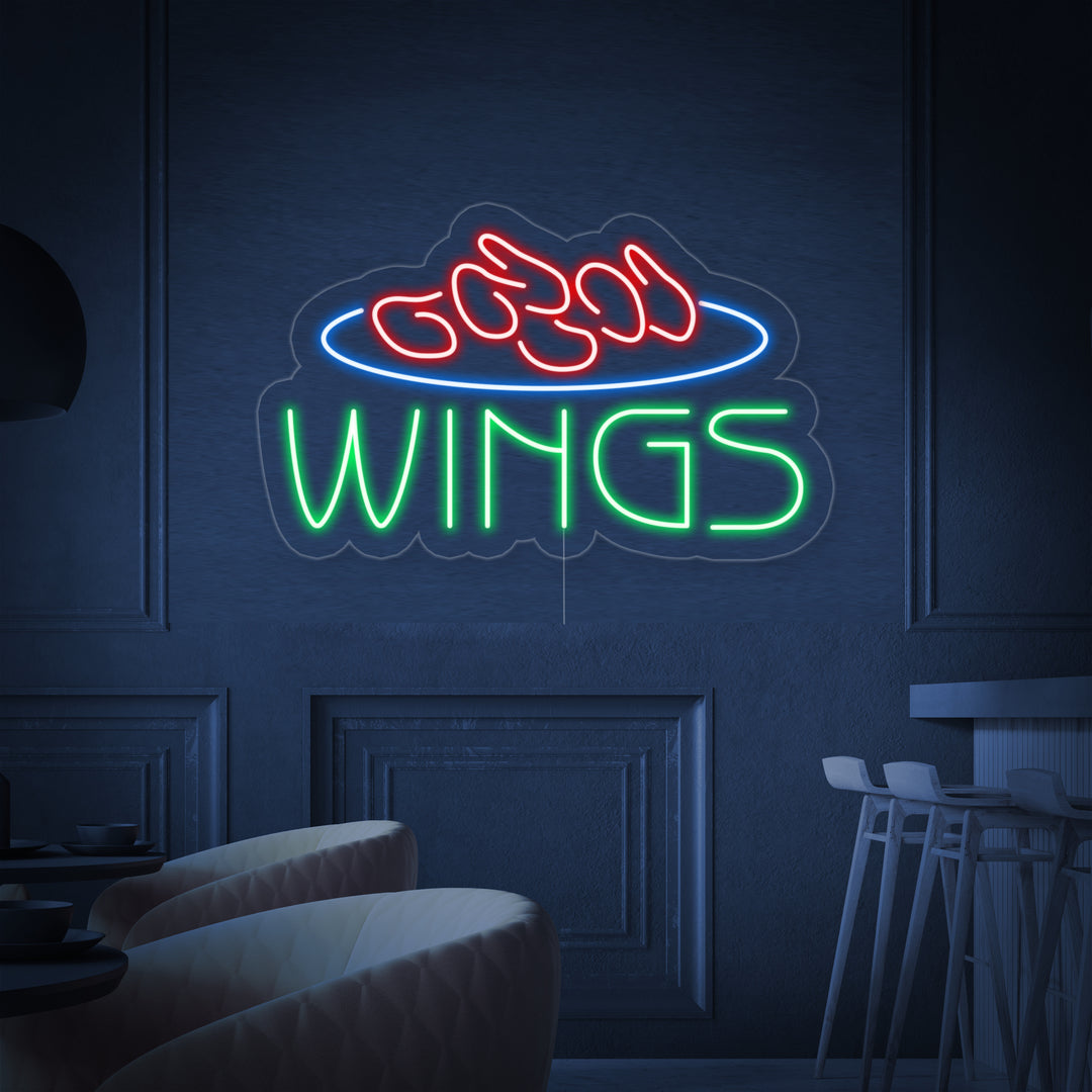 "Wings, Voedsel" Neon Verlichting