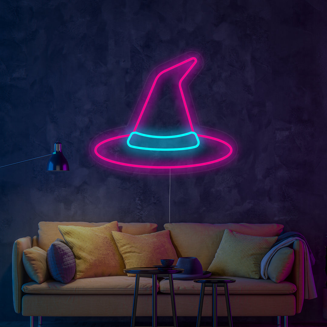 "Heks Tovenaar Hoed Halloween Decor" Neon Verlichting