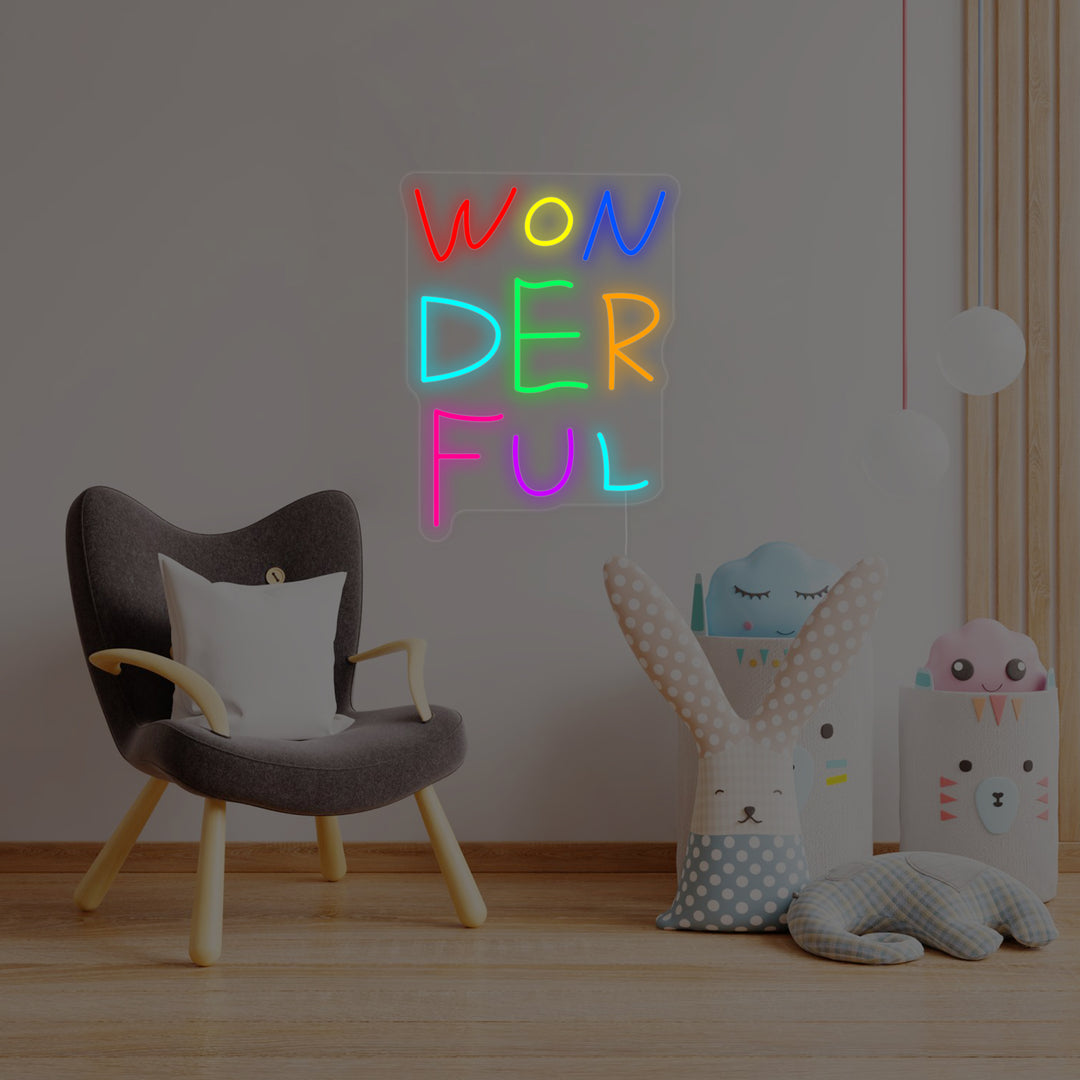 "Wonderful, Kinderkamer Decor" Neon Verlichting