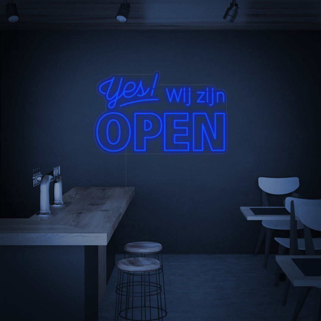 "Yes Wij Zijn Open" Neon Verlichting