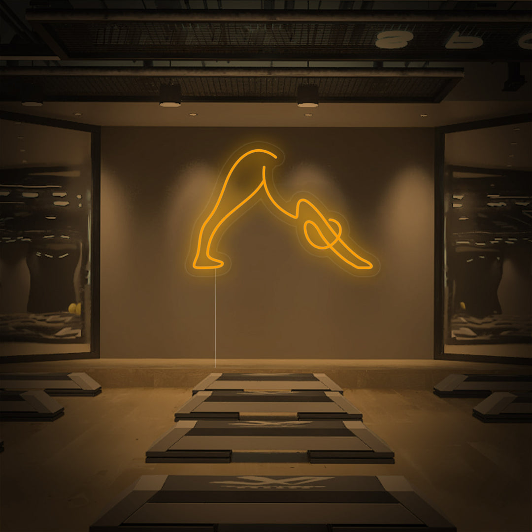 "Yoga Houding" Neon Verlichting