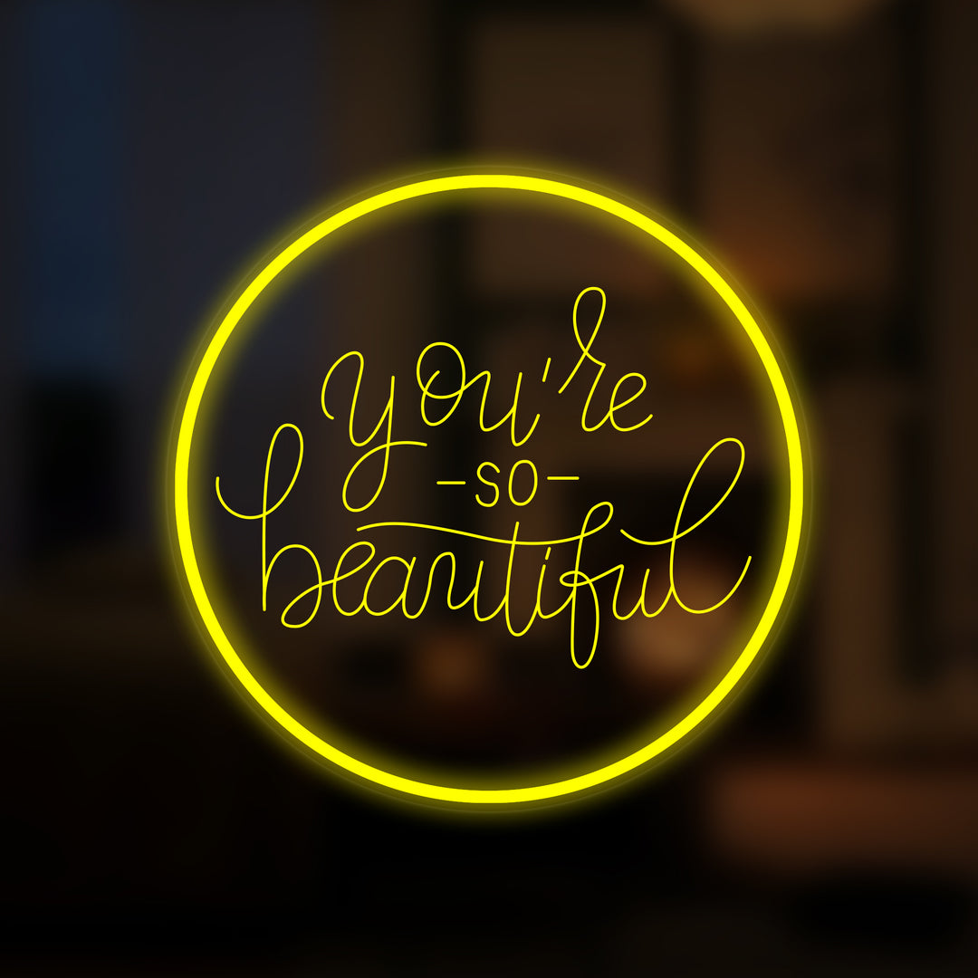 "You Are Beautiful" Mini Neon Verlichting