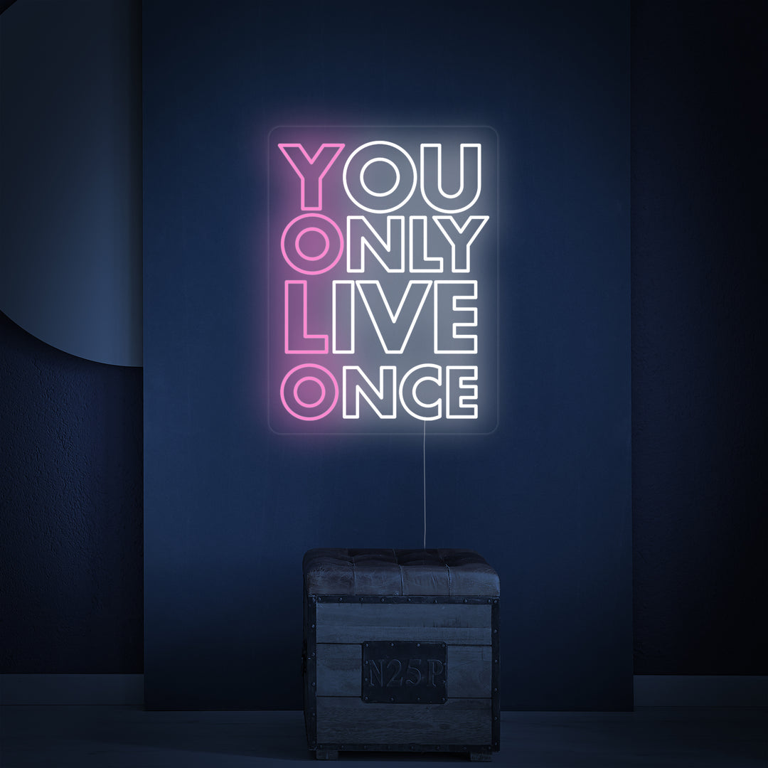 "You Only Live Once YOLO" Neon Verlichting