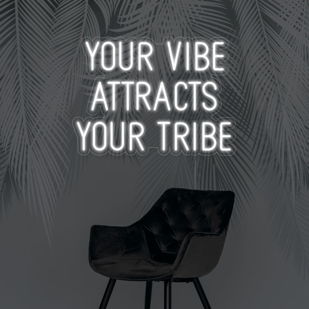 "Your Vibe Attracts Your Tribe, Bruiloft" Neon Verlichting