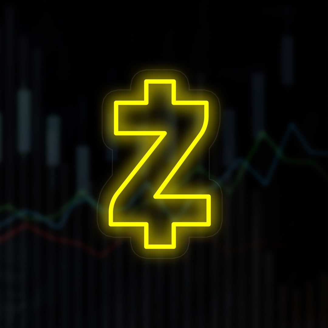 "Zcash Zec Symbool" Neon Verlichting