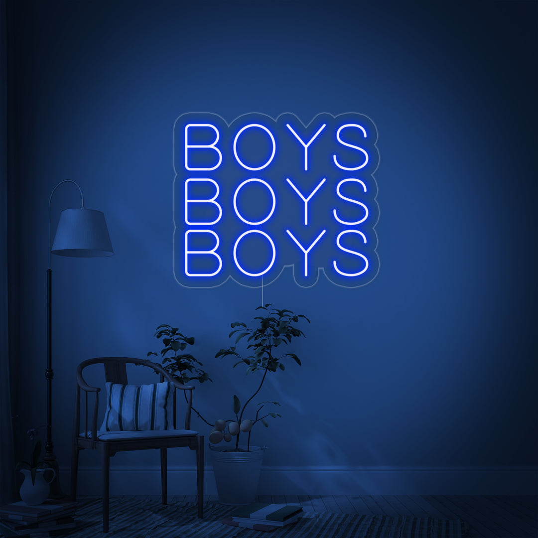 "Boys Boys Boys" Neon Verlichting
