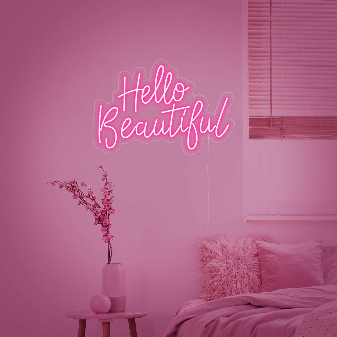 "Hello Beautiful" Neon Verlichting