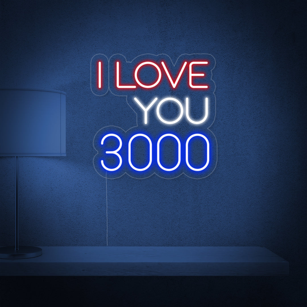 "I Love You 3000" Neon Verlichting