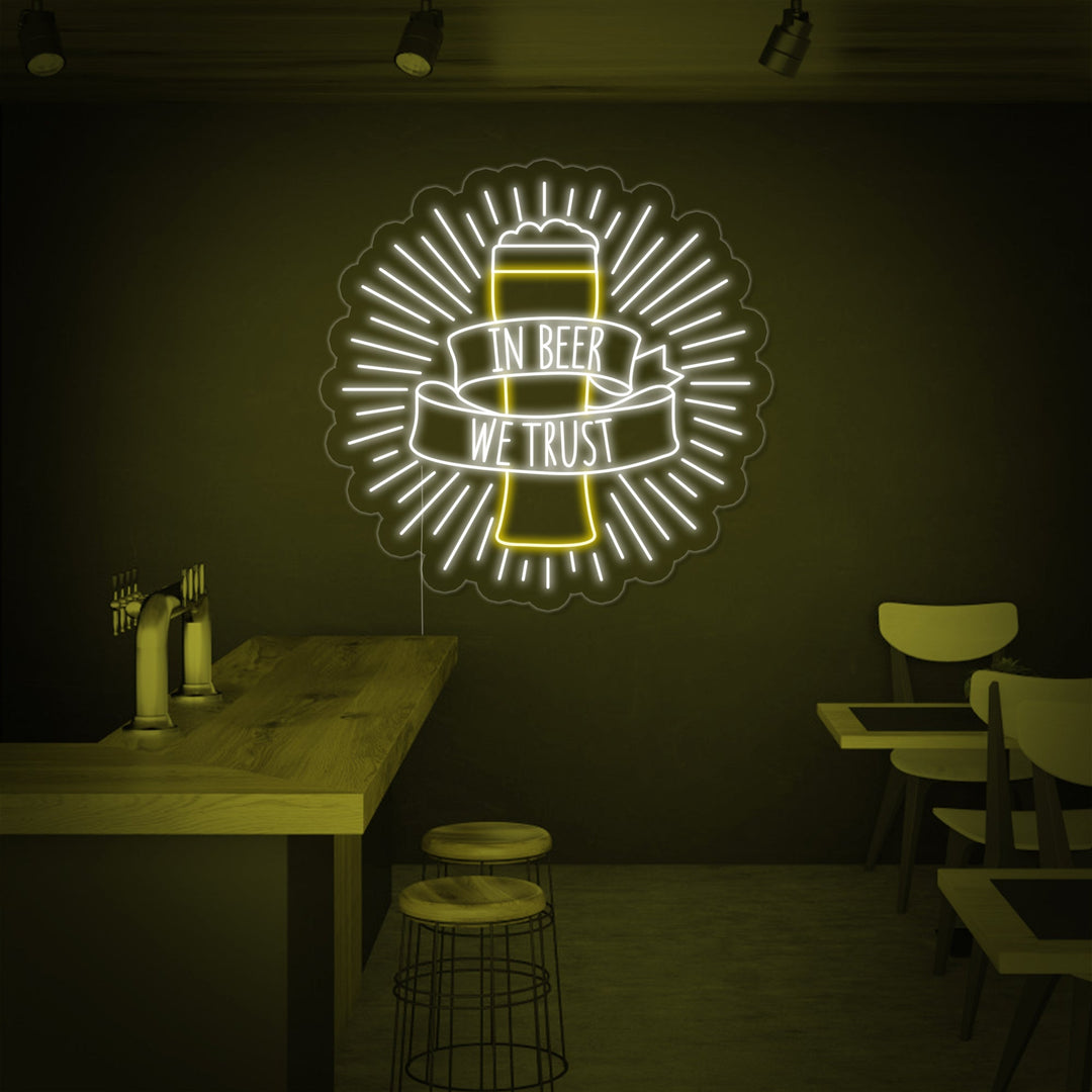 "In Beer We Trust Bar" Neon Verlichting