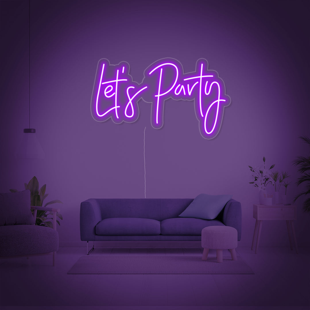 "Lets Party" Neon Verlichting